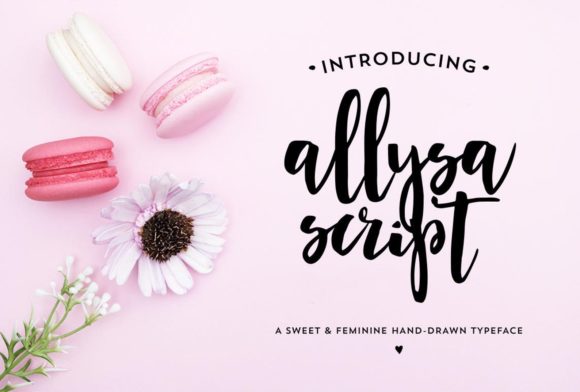Allysa Script: A Delicate Handwritten Font for Crafters
