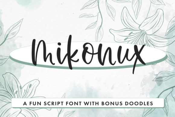Mikonux: A Fun Script Font with Doodles for Crafters