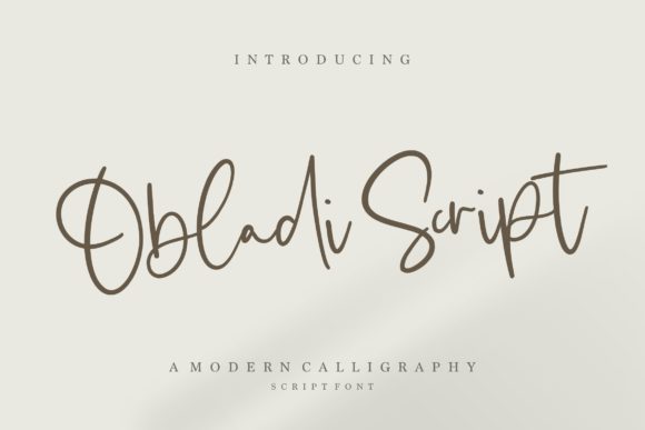Obladi Script: A Timeless Handwritten Font for Branding